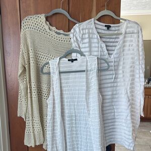 White and Cream coverups -like new